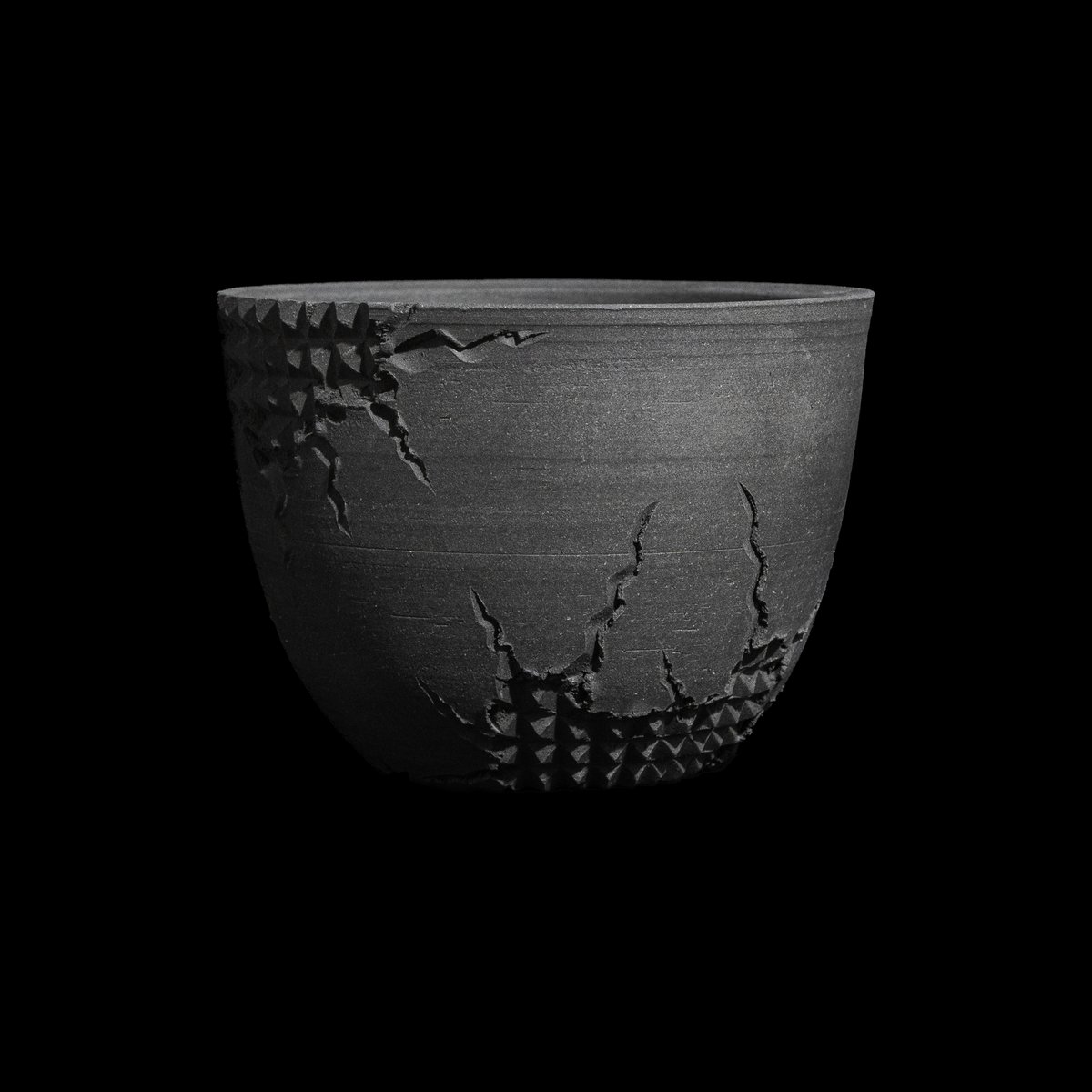 美原良 陶器鉢 遠雷 bowl | Ducks ( plants. )