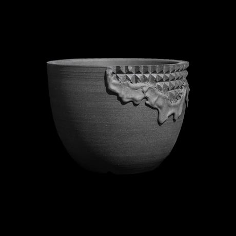美原良 陶器鉢 雲龍 bowl