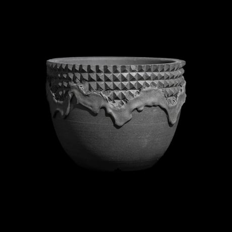 美原良 陶器鉢 雲龍 bowl