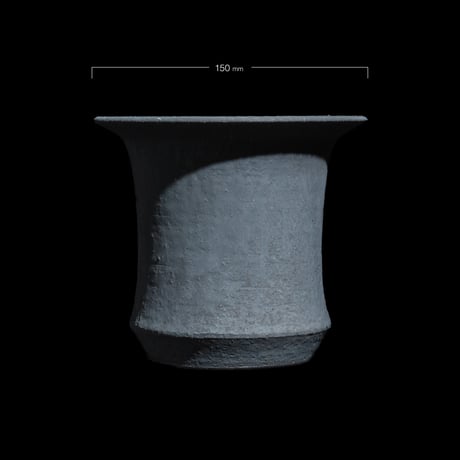 かみ山陶器 黒鉄釉深ソリ鉢
