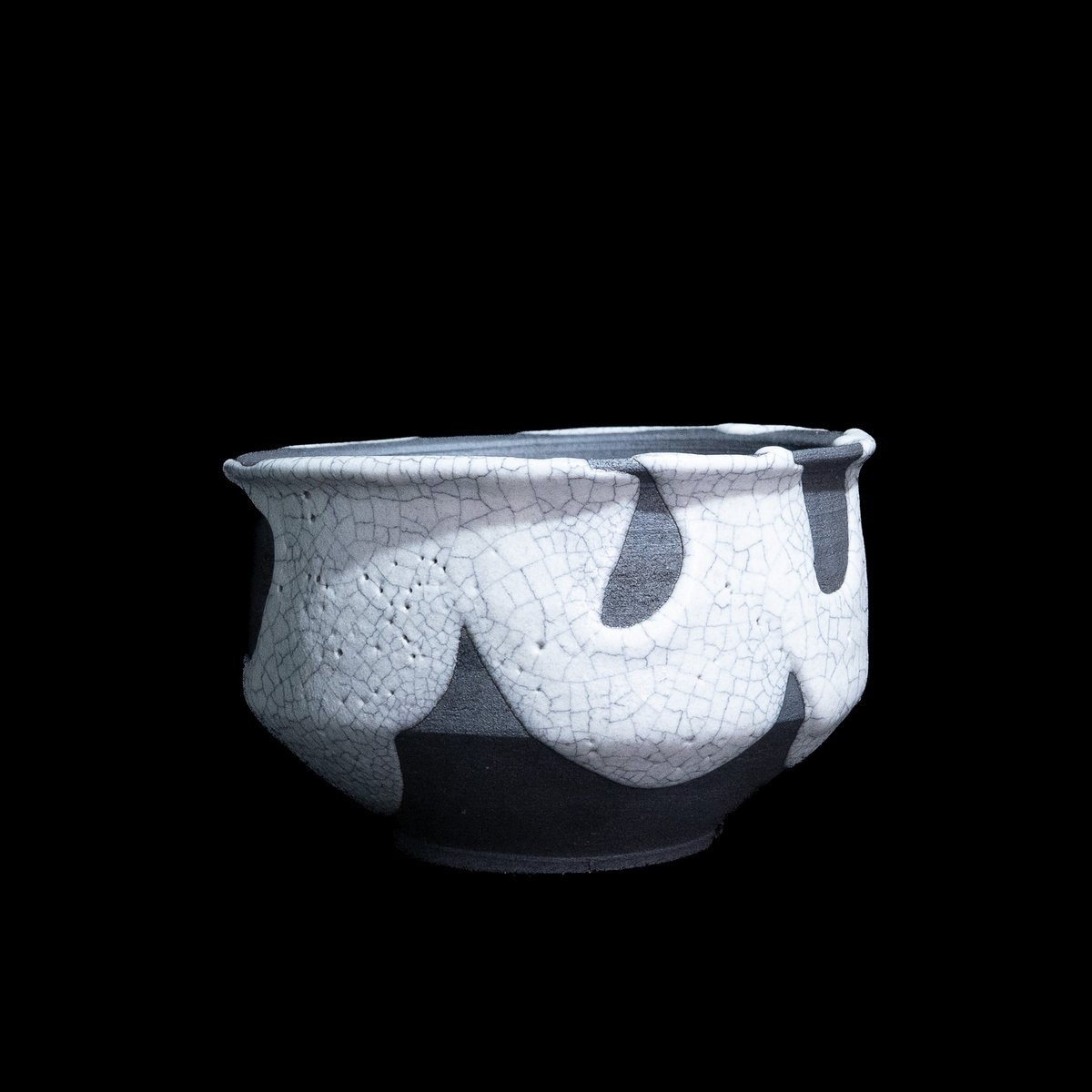 陶器製クリーマー 白黒装飾 陶器製クリーマー 白黒装飾