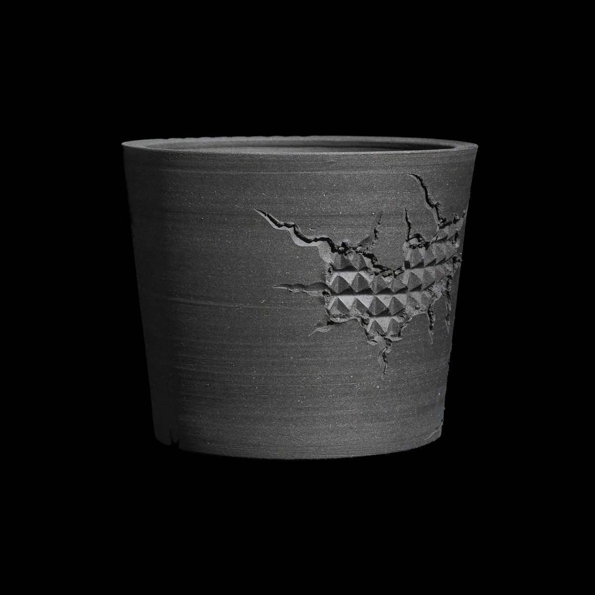 美原良 陶器鉢 狼煙 cylinder | Ducks ( plants. )