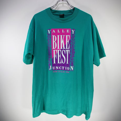 【XLサイズ】VALLEY BIKE FEST US古着 90s シングルステッチ Tシャツ バックプリント有り