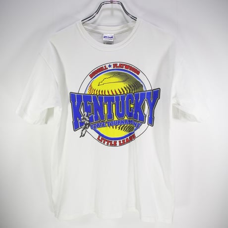 【Lサイズ】Kentucky Softball プリント 古着 Tシャツ バックプリント有り