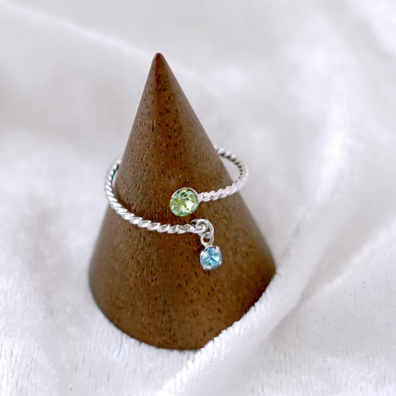 オーダー用】フォークリング スワロフスキー・クリスタル使用