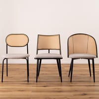 ラタン×スチールのダイニングチェア「Fioless(フィオーレス)」