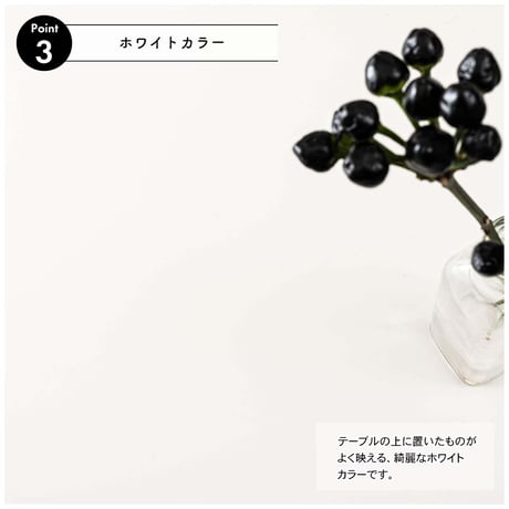 真っ白の楕円形の洋風テーブル「CAMILA(カミラ)」