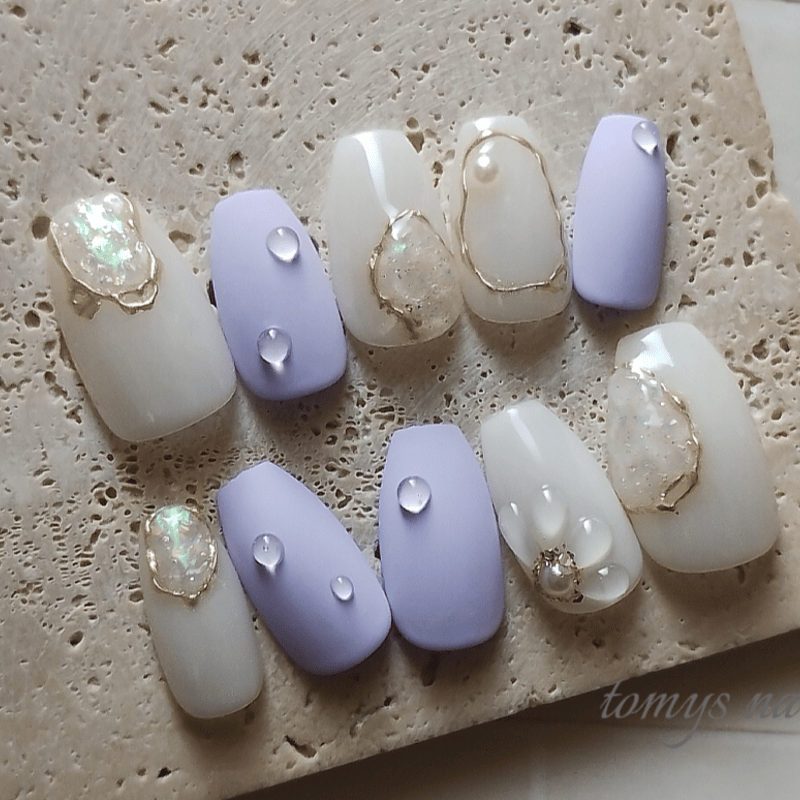 ⋆.⸜マット×パステル⸝.⋆ネイルチップ | tomy.nailtip(14日以内発送)
