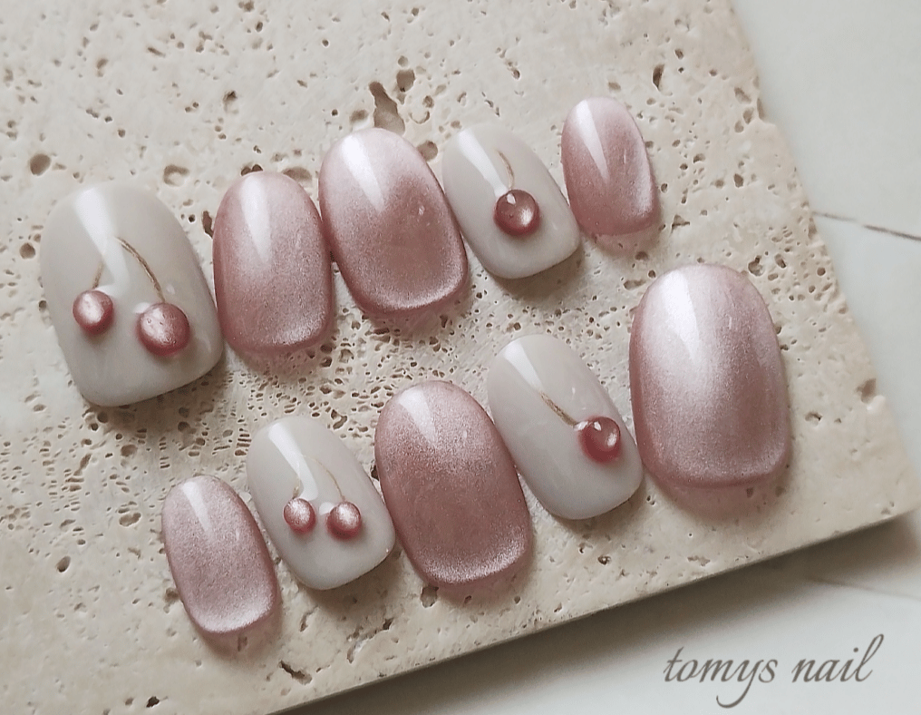 ⋆.⸜cherry×magnet⸝.⋆ネイルチップ | tomy.nailtip(14日以内発送)