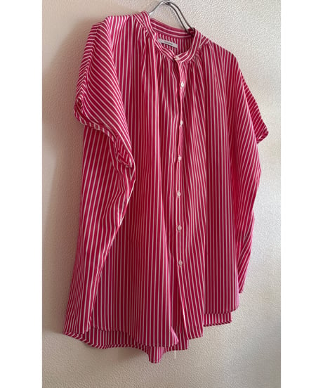 MANON / ストライプフレンチスリーブアミカルフレンチシャツ