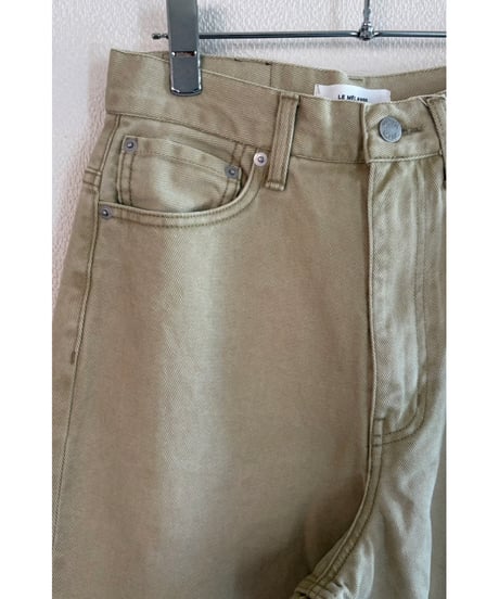 ♦️春物限定SALE♦️LE Mélange / コットンカツラギハイウエストパンツ