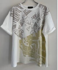 RÉAC/ ツートンプリントTシャツ