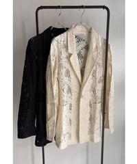 ♦️春物限定SALE♦️Le melange / リーフ柄コットンレースジャケット