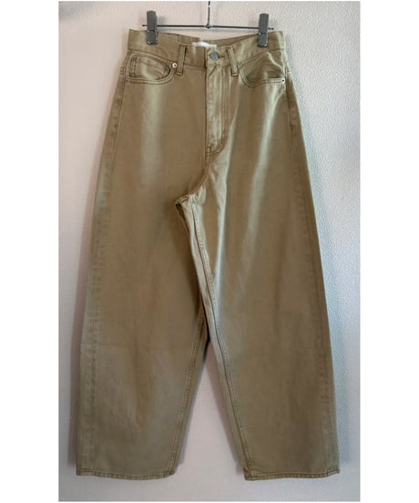♦️春物限定SALE♦️LE Mélange / コットンカツラギハイウエストパンツ