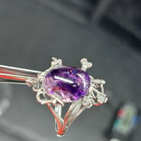 【パンダの工房】天然石パワーストーンスーパーセブン指輪リングS925