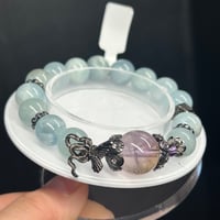 【パンダの工房】天然石パワーストーンアクアマリンアメトリンデザインブレスレット