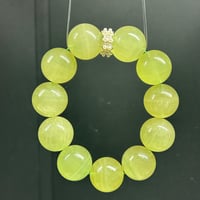 【パンダの工房】天然石パワーストーン緑フローライト大玉ブレスレット