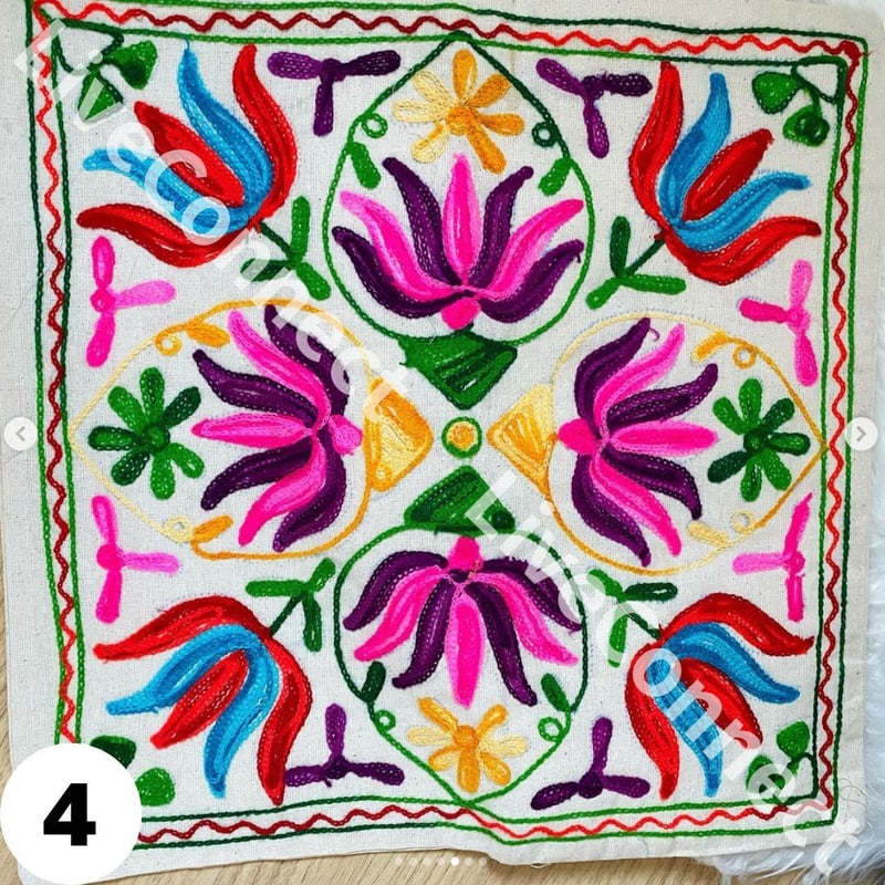 花柄・刺繍クッションカバー【全5種類】 | Live-connect's STORE
