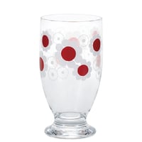 アデリアレトロ　台付きグラス　花まわし