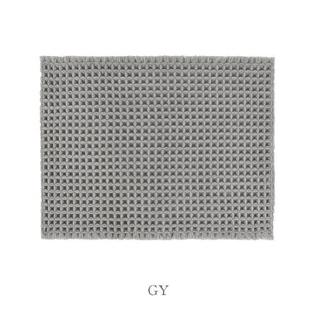 瞬乾ワッフルバスマット　グレー　Calm