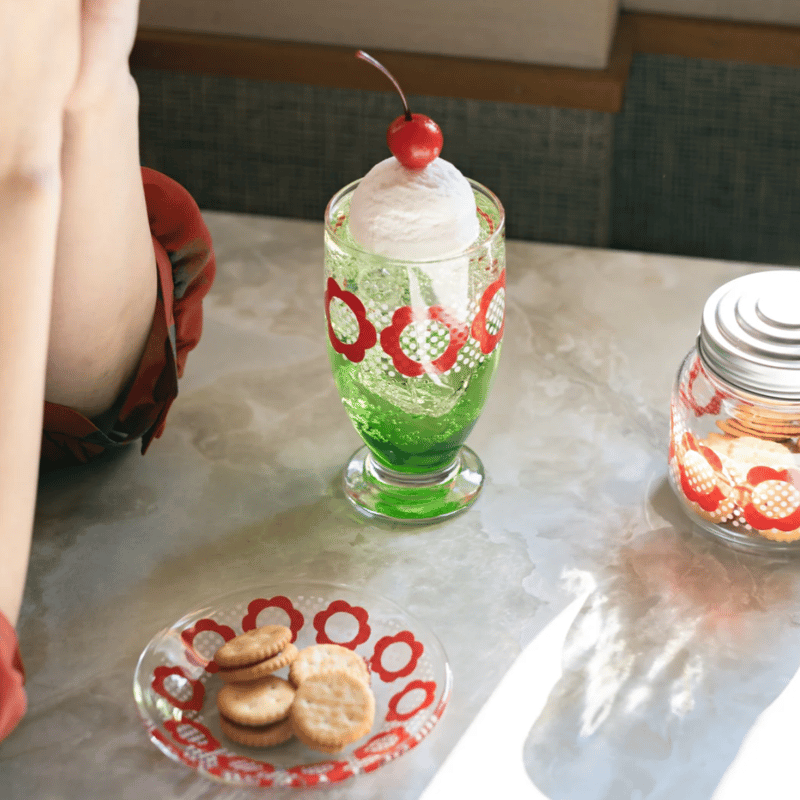 アデリアレトロ 台付きグラス 花だん | クラシノ家具店 オンラインストア