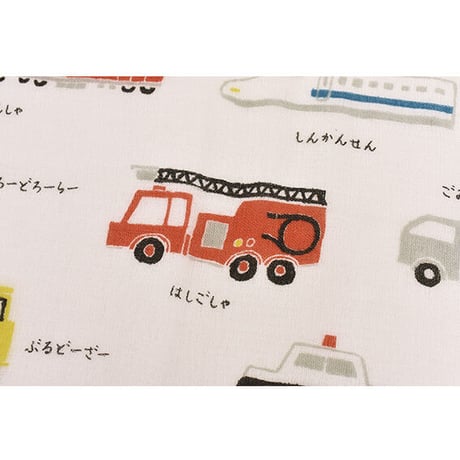 ずかんタオル　のりもの　ミニバスタオル　Calm