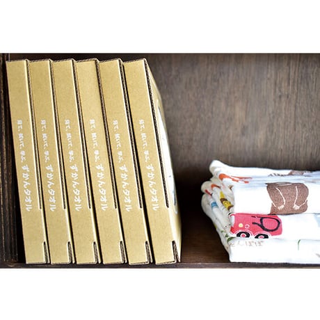 ずかんタオル　のりもの　ミニバスタオル　Calm