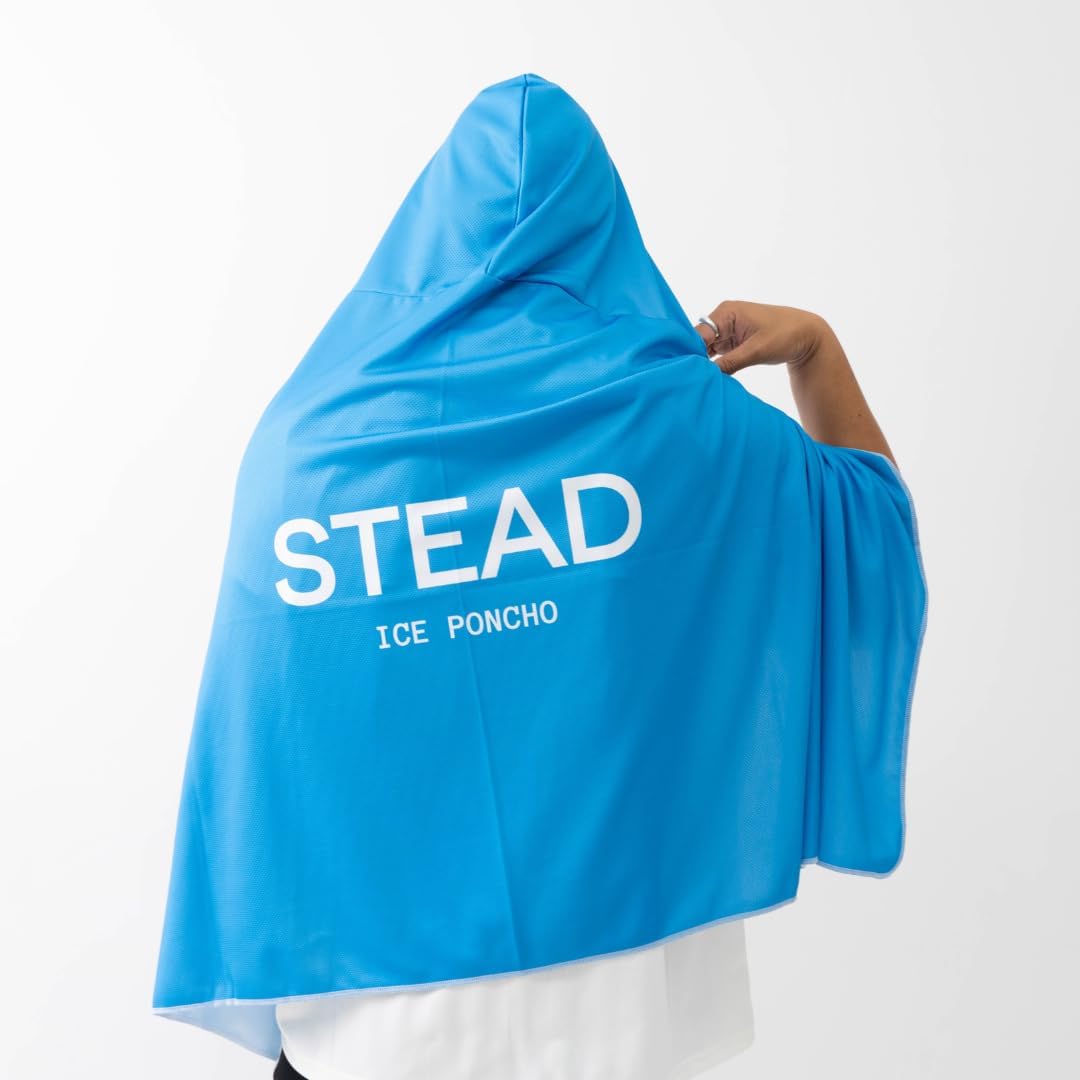 冷感　アイスポンチョ　STEAD NEWブラック【送料込み】ice poncho / 冷感アイスポンチョ【※8月