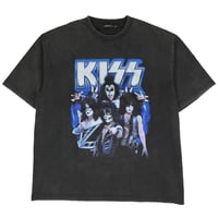 KISS（キッス） バンドTシャツ  黒/XL　ウォッシュ加工【新品】