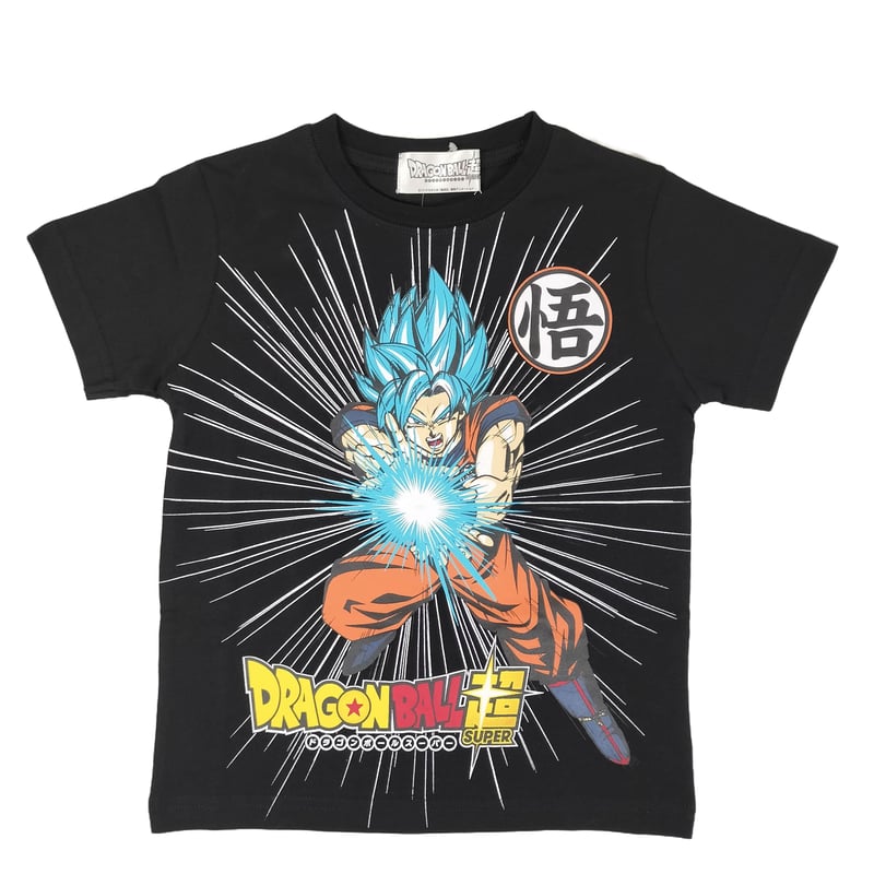 ドラゴンボール超 スーパーサイヤ人ブルー悟空 キッズTシャツ ブラック