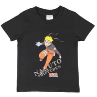 NARUTO疾風伝　ナルト螺旋丸 キッズTシャツ　ブラック