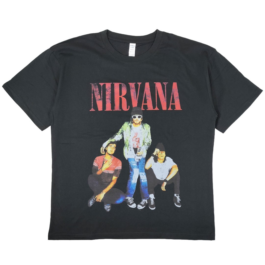 NIRVANA（ニルヴァーナ） Tシャツ ヴィンテージ風プリント 黒 【新品
