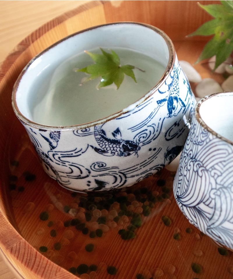 荒波・波に鯉 抹茶盌［ギフト］ | AWASAKA