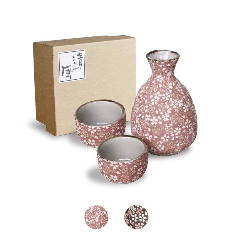 花ちらし 酒器揃［ギフトセット］ | AWASAKA