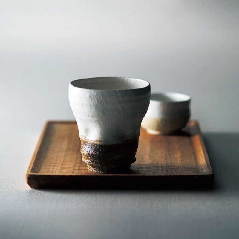 雪粉引 カップペア（木箱）［ギフトセット］ | AWASAKA