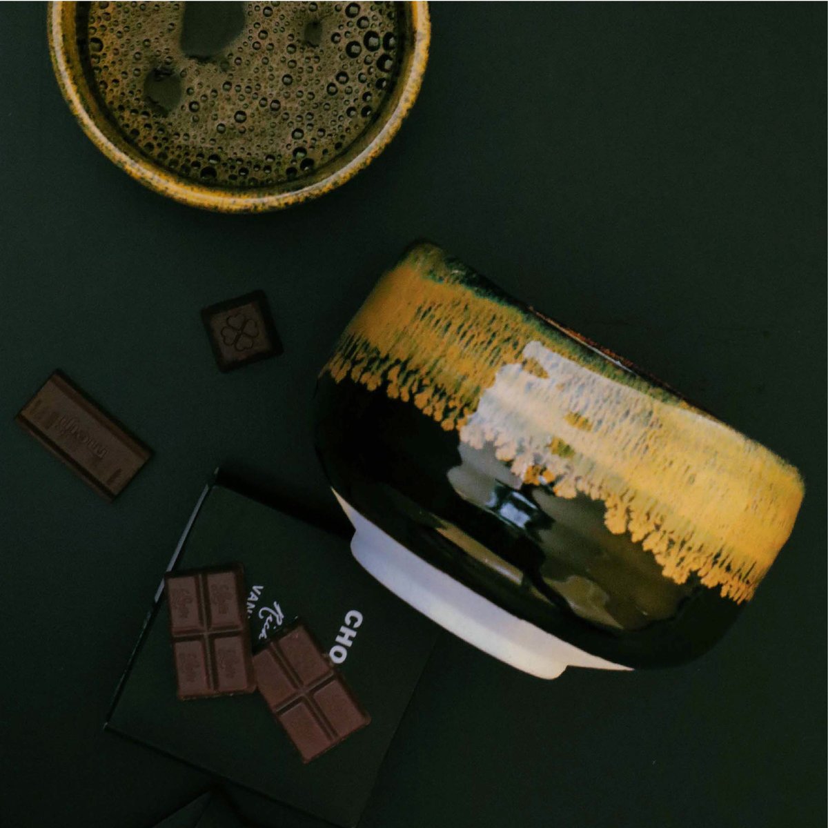 天目金うのふ流し・鼠志野山水 抹茶盌［ギフト］ | AWASAKA