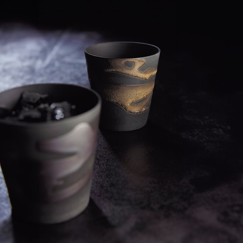 金銀流し ロックカップペア（木箱）［ギフトセット］ | AWASAKA