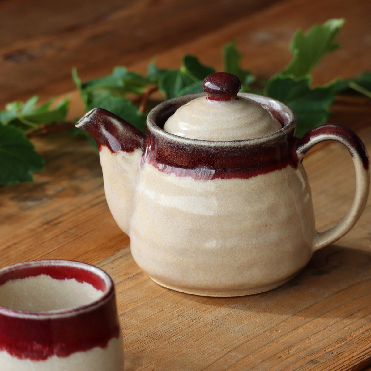 MICOTトレジャークラフト1959年 フラダンス陶器製 3体セット ティーポット＆ダブルウォールカップセット 陶器 白磁 おしゃれ ティー