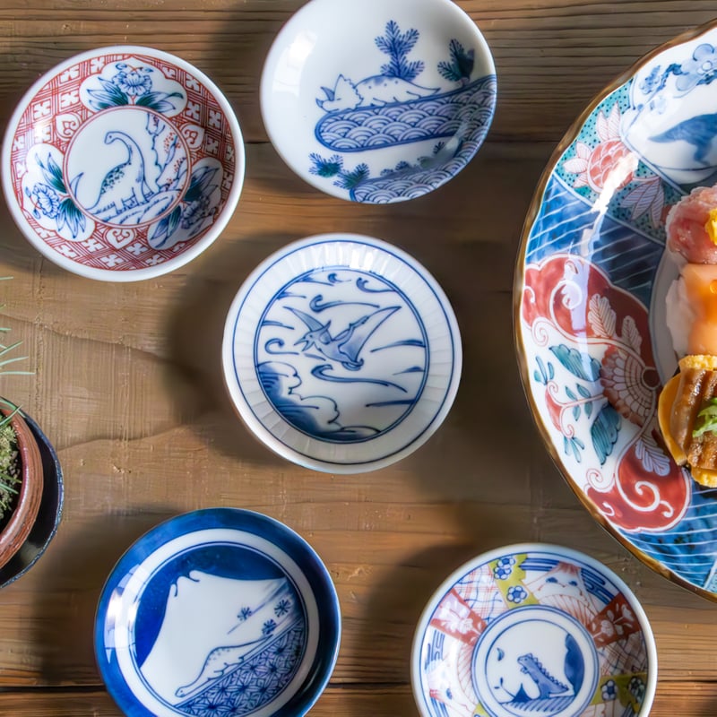 アオのハコ　お皿全4種セット プレート 27cm HANA IKAT （ 食洗機対応 皿 お皿 大皿 盛皿 アボード