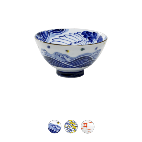 染付　茶碗
