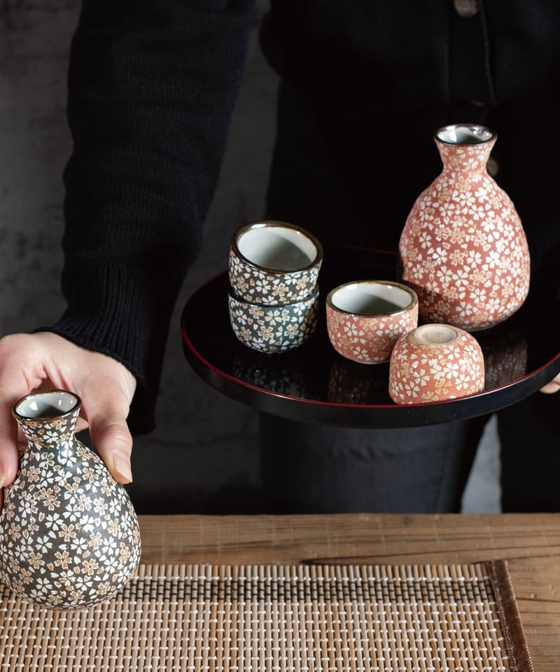 花ちらし 酒器揃［ギフトセット］ | AWASAKA