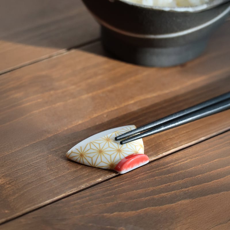 麻の葉 茶碗箸置 | AWASAKA