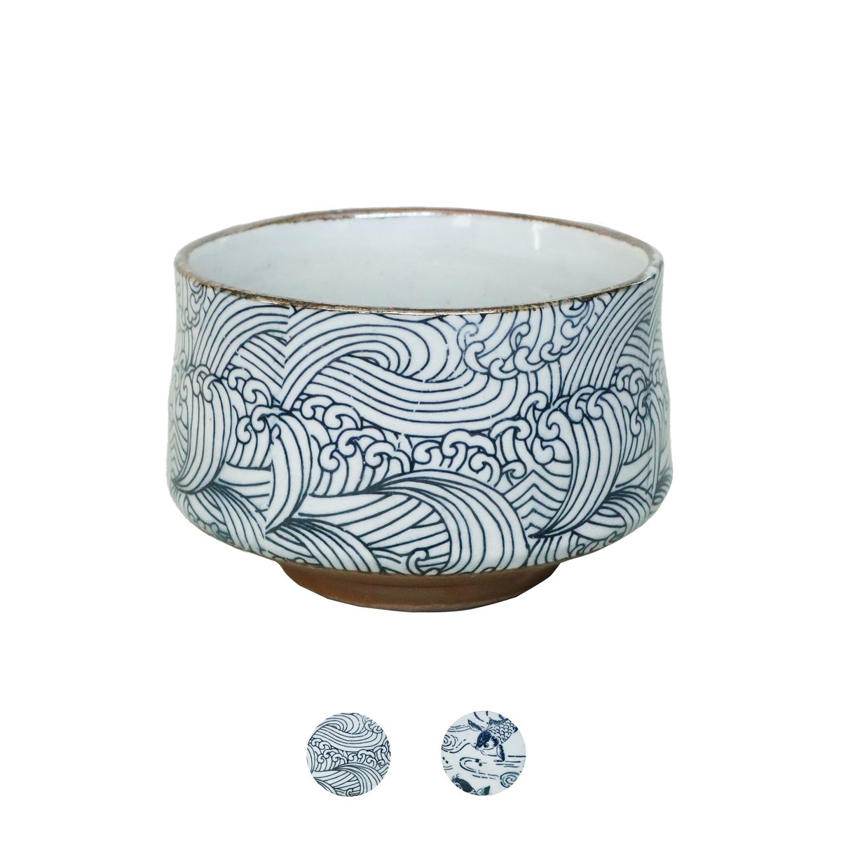 荒波・波に鯉 抹茶盌［ギフト］ | AWASAKA