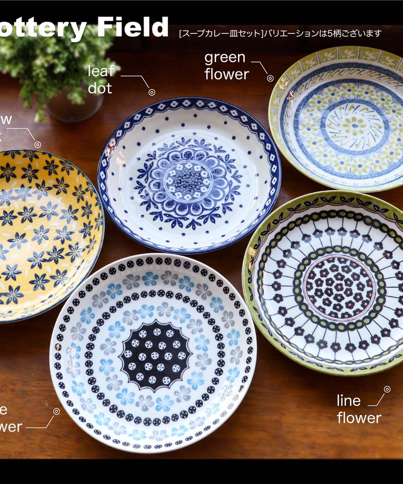 ポタリーフィールド スープカレー皿セット［ギフトセット］ | AWASAKA