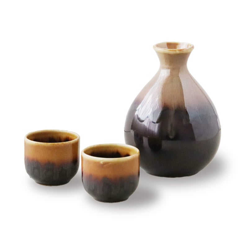 黄彩釉 徳利・盃 | AWASAKA