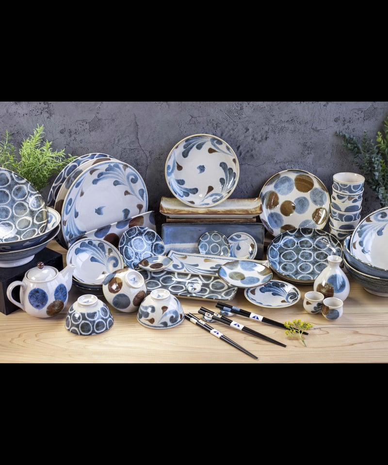 筆青 長角皿揃［ギフトセット］ | AWASAKA