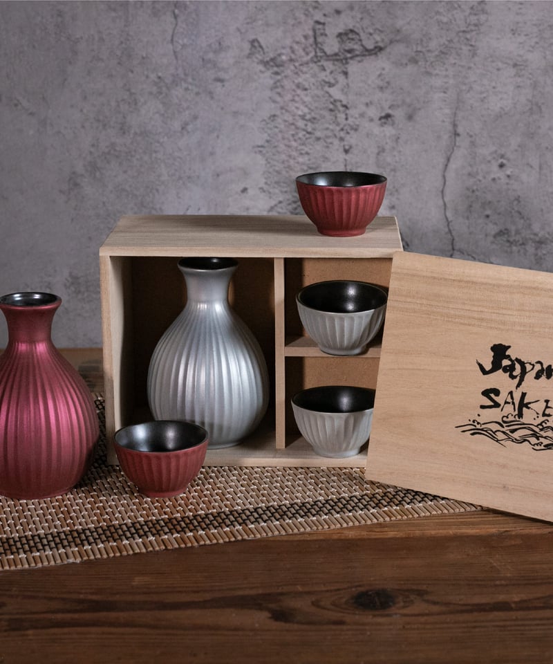 メタルカラー 酒器揃（木箱）[ギフトセット] | AWASAKA