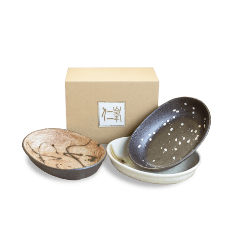 Wabisabi　小判鉢トリオセット［ギフトセット］