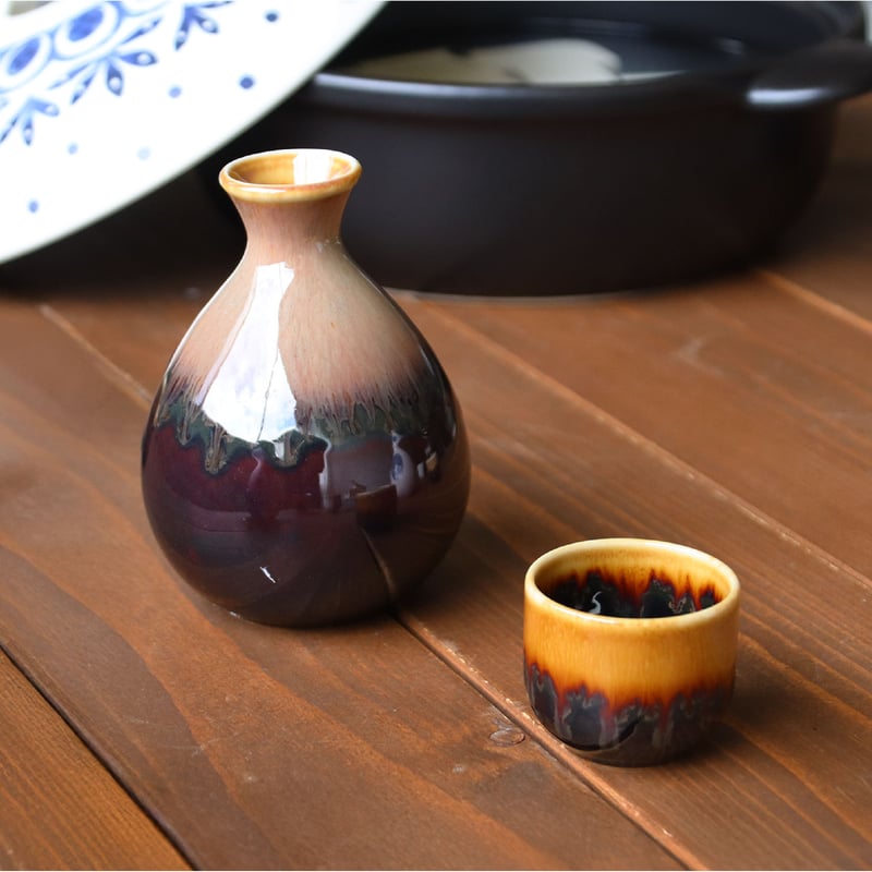 黄彩釉 徳利・盃 | AWASAKA