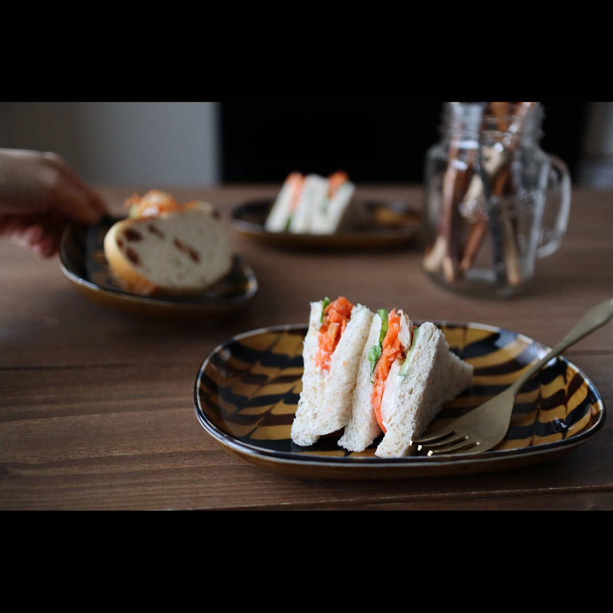 アンティーク　リッチモンド　サンドウィッチトレイ　3枚 スリップショコラ サンドウィッチトレイ | AWASAKA